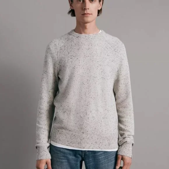 Rag and Bone Harlow Donegal Wool Cashmere Crew M $395